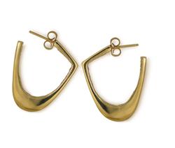East Fourth Street Jewelry, the perfect size hoop earring in 14kt yellow gold. Post hoop earring is 1