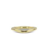 ONE OF A KIND, 2 RING SET -  ENGAGEMENT AND WEDDING, VINTAGE OVAL FORREST GREEN SAPPHIRE IN 14KT FAIRMINED YELLOW GOLD