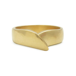 Hand-made masculine wedding band designed by Susan Crow for East Fourth Street Jewelry. Carved and cast in Fairmined or recycled gold.